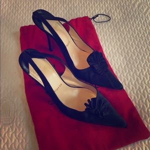 Size 38 louboutin sling back pumps